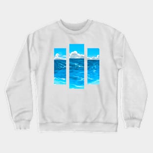 Blue sea and the clouds Crewneck Sweatshirt